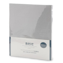 Prestieradlo 180x200 cm BASIC sivé s gumičkou